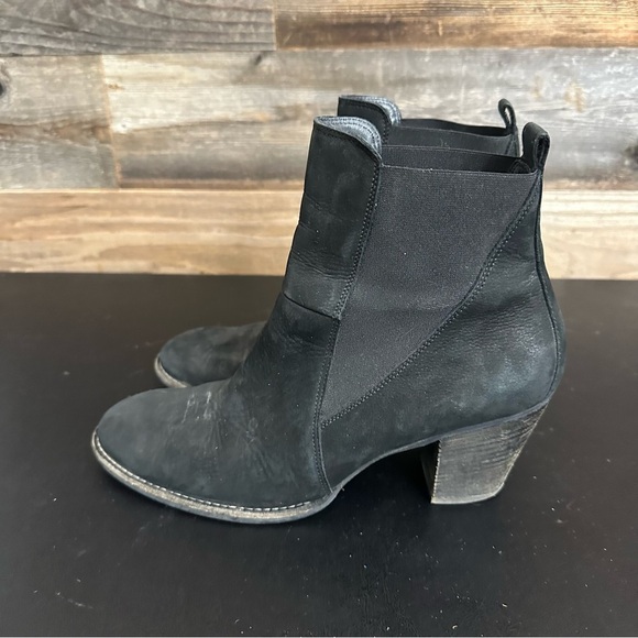 Paul Green Black Jules Block Heel Chelsea Boot Women Size EU 8 US 10.5 Pull On - Picture 1 of 12